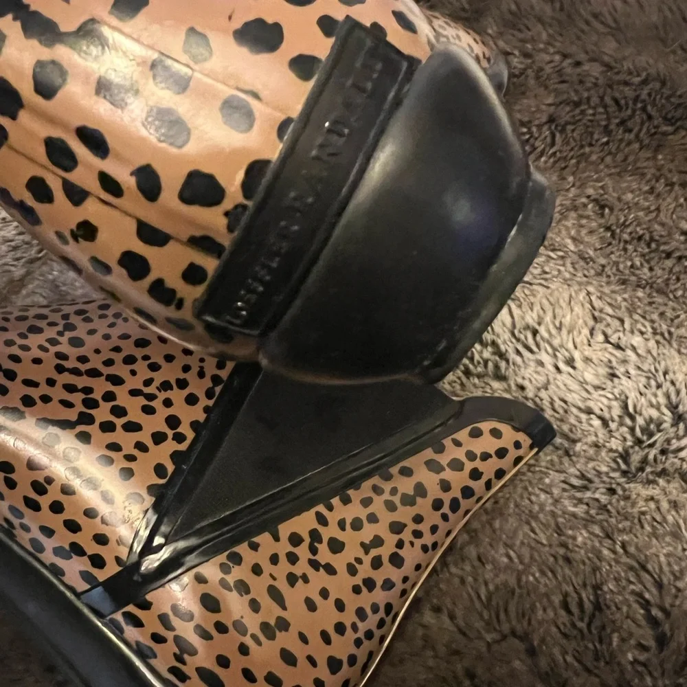 Leoffler Randall Leopard Print Rain Boots - Picture 3 of 4